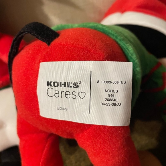 Set of Christmas MICKEY & MINNIE MOUSE 12" Plush Kohl's Cares Santa Hats DISNEY - Picture 3 of 3